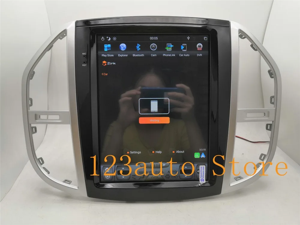 12,1 дюймов вертикальный Tesla стиль Android 8,1 автомобильный DVD gps плеер Авто Навигация радио для Benz mercedes VITO Metris