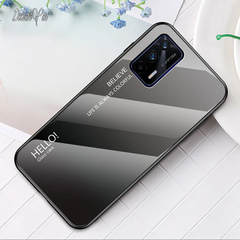 

Realme GT Master Edition Cover DECLAREYAO Glass Hard Case For OPPO Realme GT Neo 2T Neo2T Case Tempered Glass Hard Silicone Soft
