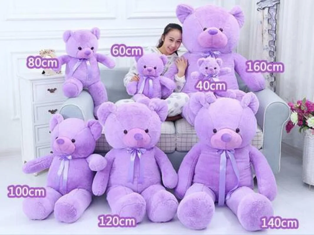 Новое поступление 78 &quotгигантский плюшевый мишка фиолетовая большая игрушка