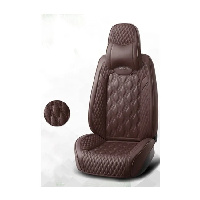 

New Arrival Universal Designer Leather Car Seat Covers Full Set Auto Seat Protector Interior Accessories
