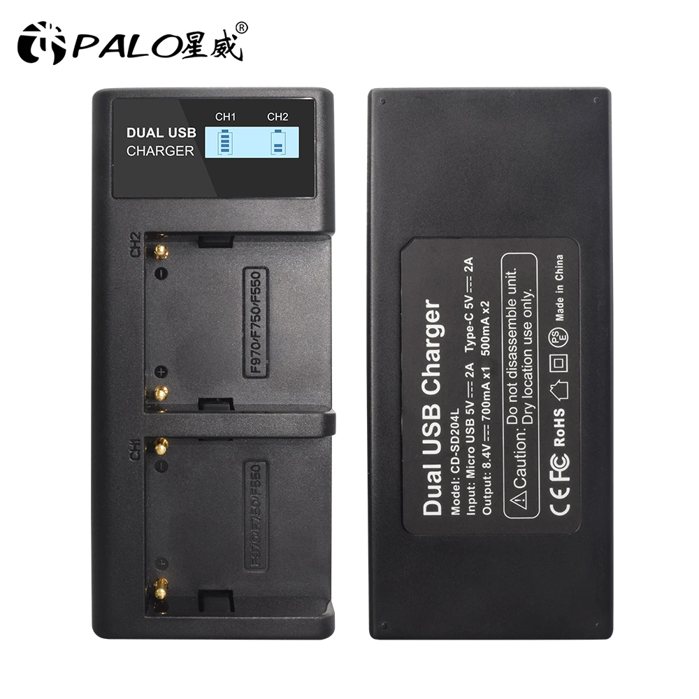 PALO NP-F960 NP-F970 NPF960 NPF970 LCD зарядное устройство для SONY F960 F970 F930 F950 F770 F570 CCD-SC55 NP-F550 NP-F770
