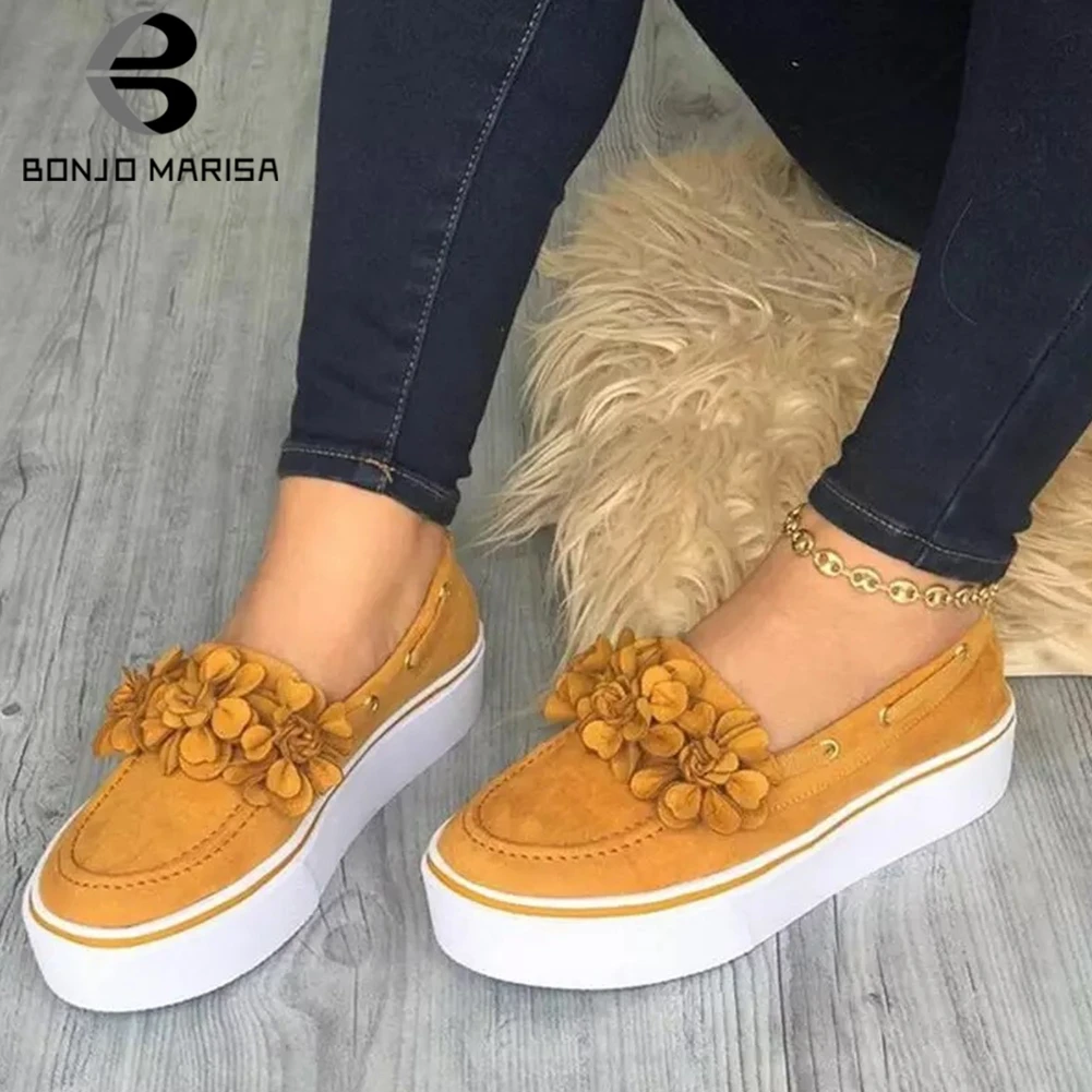 BONJOMARISA/Новинка Лидер продаж лоферы большие размеры 35-43 женская однотонная обувь
