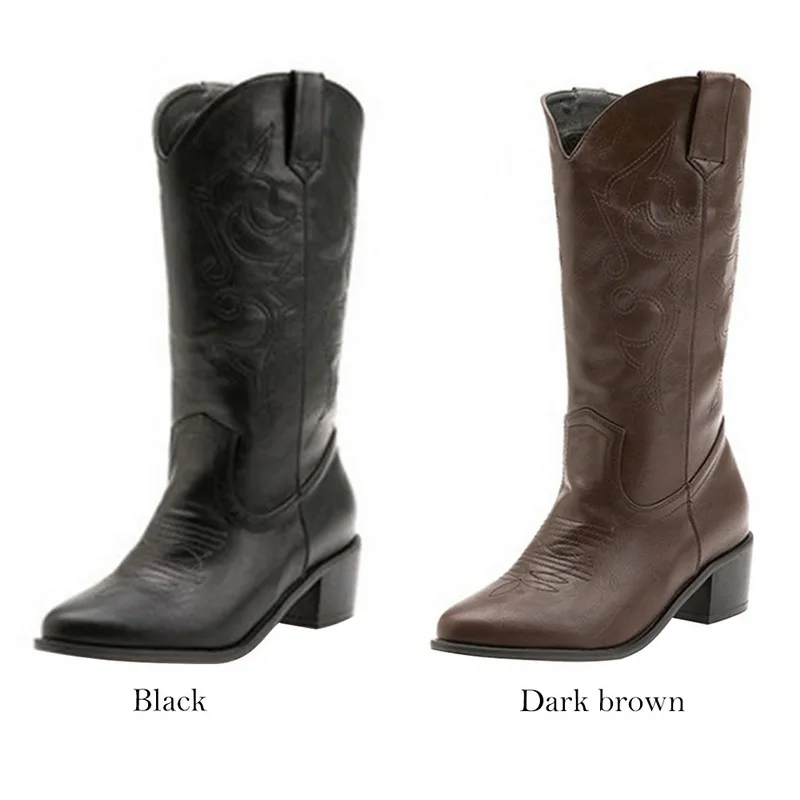 MoneRffi осенне-зимние женские сапоги до середины икры теплые плюшевые из