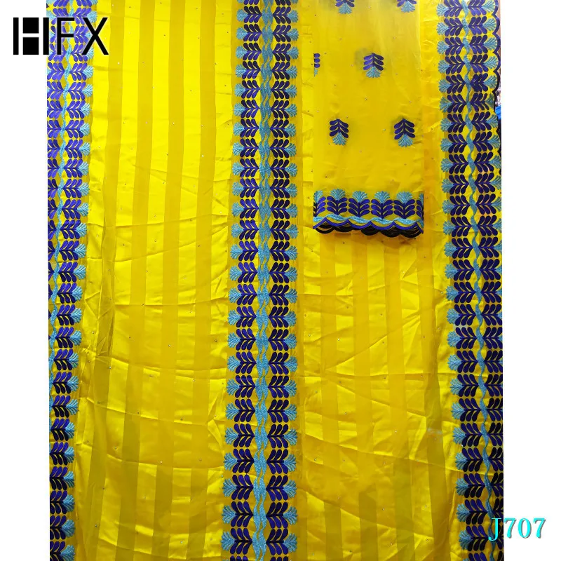 Новое поступление африканские Базен Riche Getzner 2019 Королевский синий вышитые