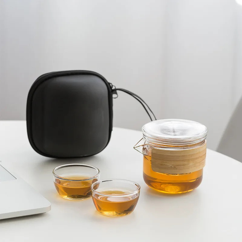 

Creative Travel Portable Teapot Quik Cup Car Office Outdoor Tea Pot Kung Fu Tea Set Friend Gift Teasets One pot and two cups