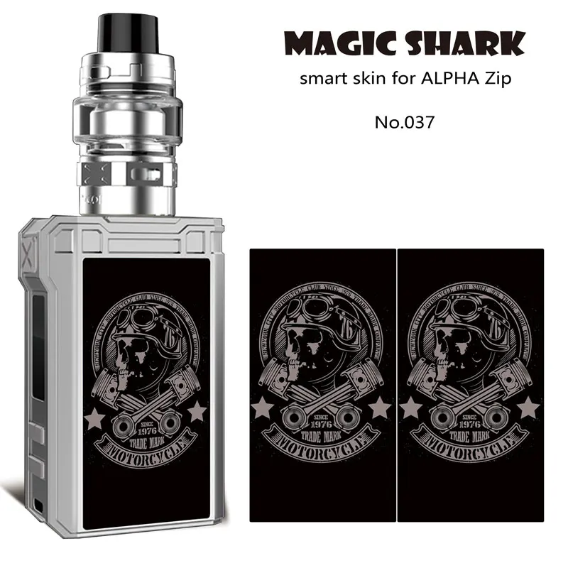 Magic Shark Skull Mario 2.5D Stereo Waterproof PVC No Fade Film Case Vape Cover Skin Sticker for Voopoo Alpha Zip | Мобильные