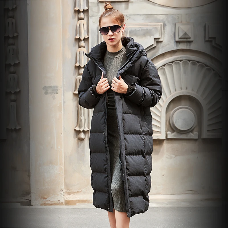 HIGHROCK новая зимняя Мужская/Женская/парная модель куртка с капюшоном на гусином