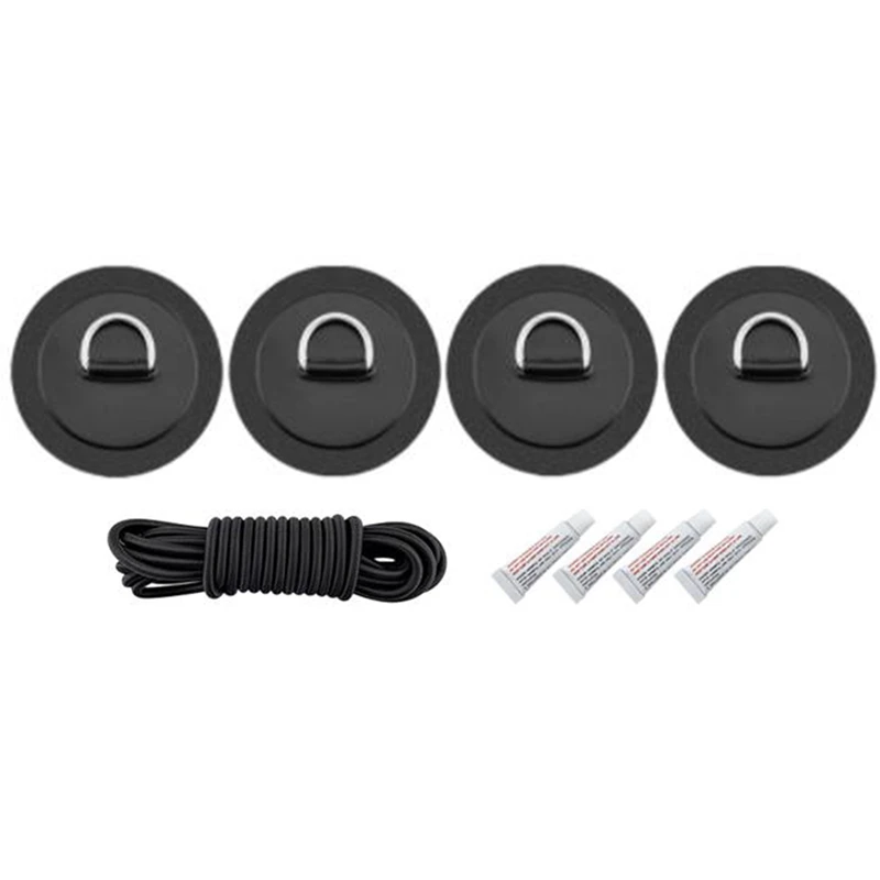 

1 Set D Ring Pad PVC Patch Boat Deck Rigging 2.5M for Stand Up Paddle