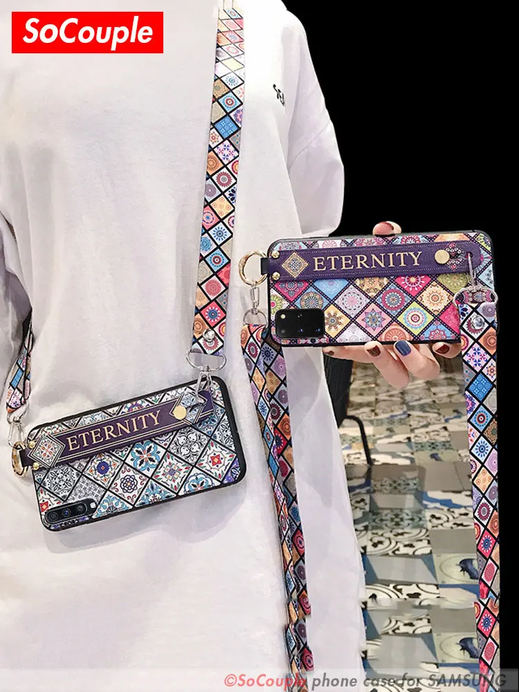 СоCouple Ошейник Ремешок На Запястье Чехол Для Samsung a32 54 53 52s 51 71 72 34 Note 20 S21 S22 S23 Ultra FE Plus Держатель Телефона на