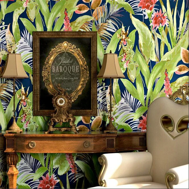 Wellyu спальня обои американский кантри стиль свет Роскошная гостиная ретро