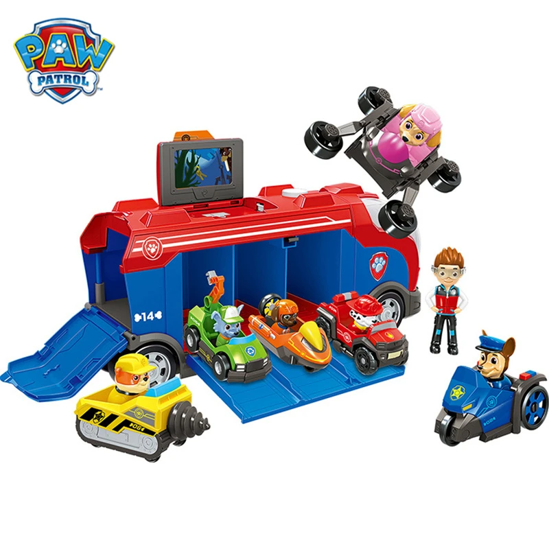 Paw Patrol Mission Cruiser музыкальная база игрушечный автобус набор собак Райдер аниме