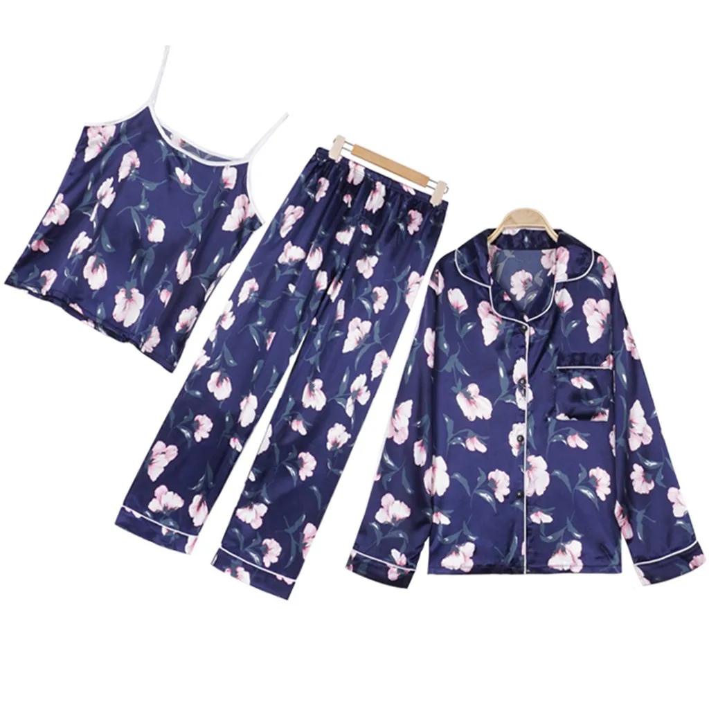 7 шт. шелковое женское белье майка с принтом шорты штаны пижама повязкой на глаза