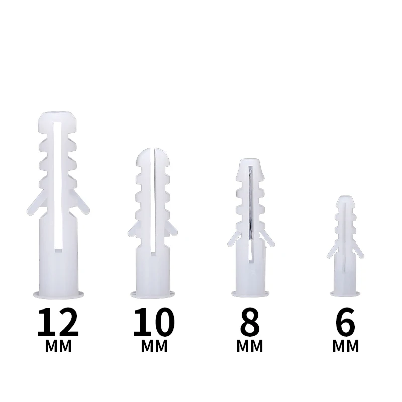 

20/30/50 шт. M6 M8 M10 M12 ребристый пластиковый анкерный стена пластиковая расширительная трубка настенные заглушки для саморезов