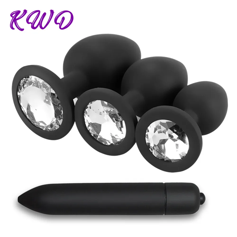 Силиконовая Анальная пробка с кристаллами ювелирные изделия силиконовая