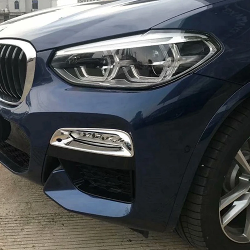 

Front Fog Lights Foglight Lamp Cover Trim 2 Pcs / Set Fit for -BMW X3 G01 2018 2019 2020 ABS Chrome Exterior