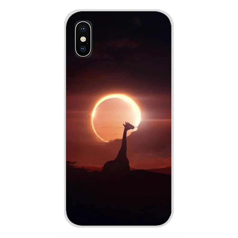 Для Apple iPhone X XR XS 11Pro MAX 4S 5S 5C SE 6S 7 8 Plus ipod 5 6 Жираф Луна волк аксессуары для телефона