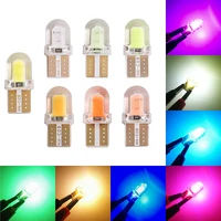 10pcs led w5w t10 194 168 w5w cob 8smd led parking bulb auto wedge clearance lamp canbus silica bright white license light bulbs