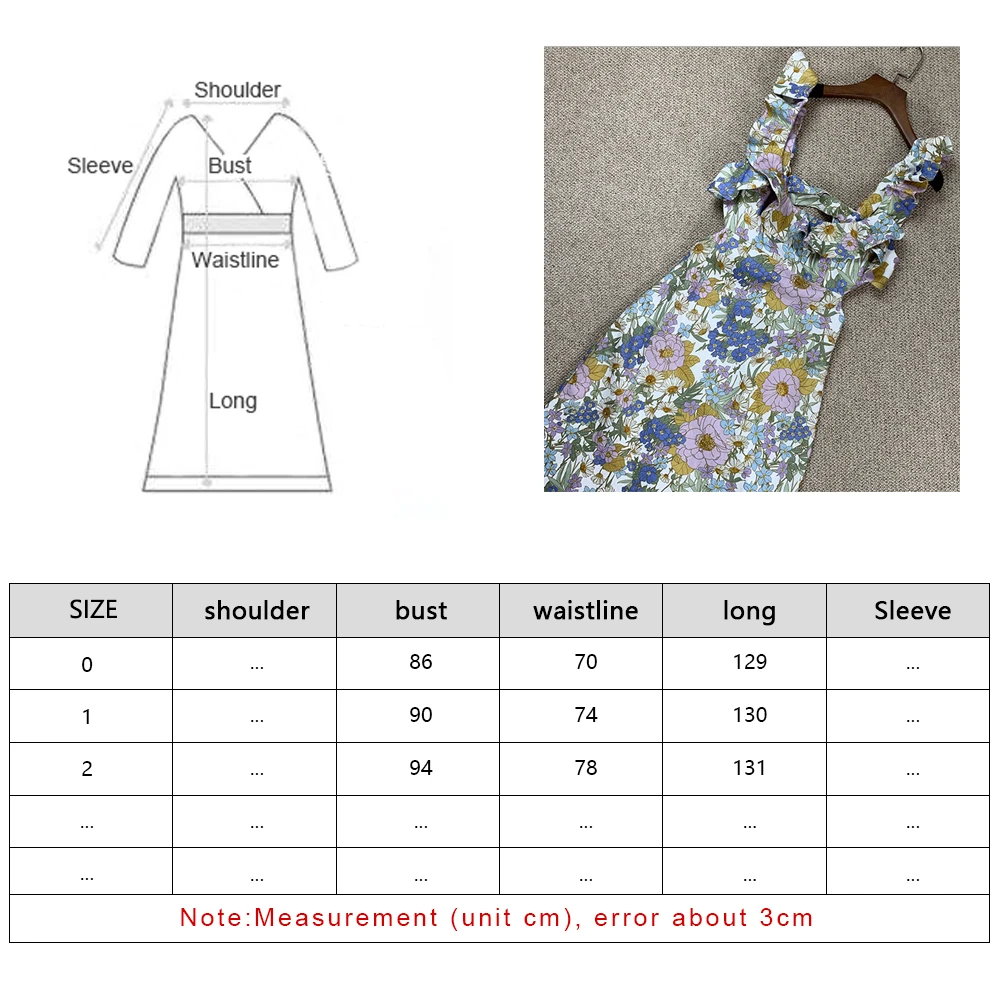 Sexy Vacation Square Collar Ruffled Backless Cotton Linen Print Dress |