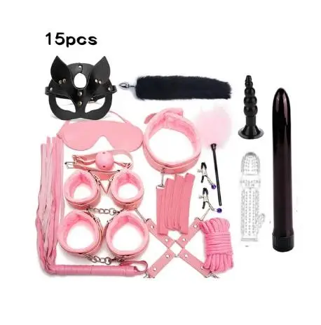 Наручники Воротник плетка кляп сосков Зажимы БДСМ бондаж веревка эротические