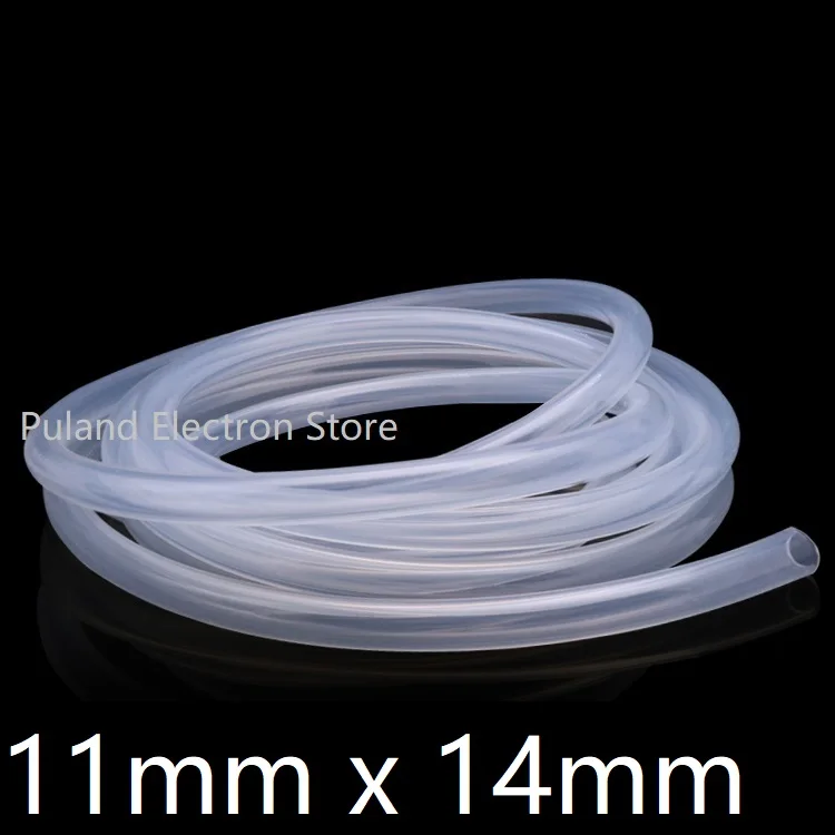 

11x14 Silicone Tubing ID 11mm OD 14mm Food Grade Flexible Drink Tubing Pipe Temperature Resistance Nontoxic Transparent