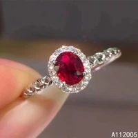kjjeaxcmy fine jewelry 925 sterling silver inlaid natural adjustable ruby new female girl miss woman ring popular support test