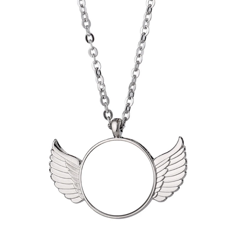 

Sublimation Blank Angel Wing Necklace Custom Photo Blank MDF Printable Pendant R2LE