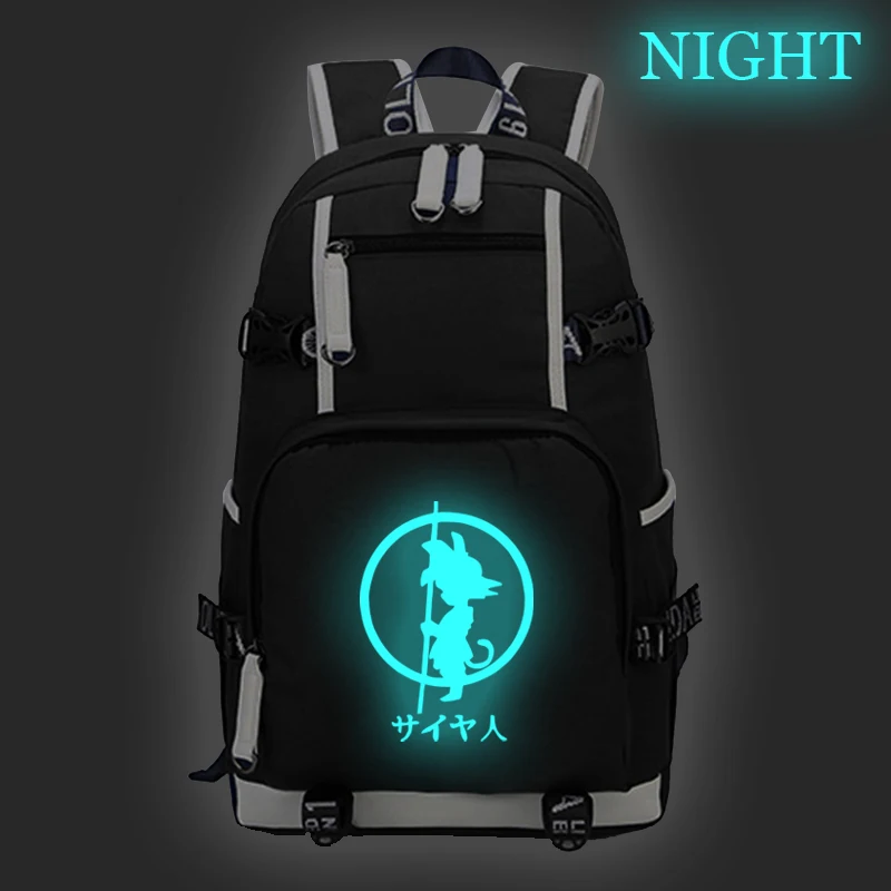 Аниме Dragon Ball рюкзак с отражающими вставками для подростков мальчиков и девочек