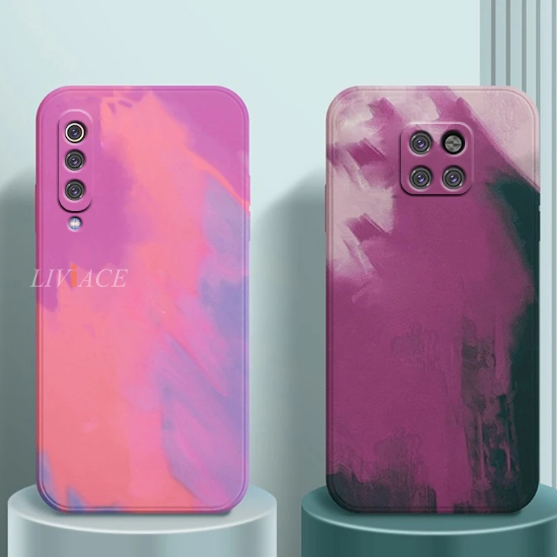 watercolor silicon phone case for huawei mate 20 pro mate 30 40 pro nova 3 4 5 6 5i 7 se y9 2019 y9 prime 2019 p smart z cover free global shipping