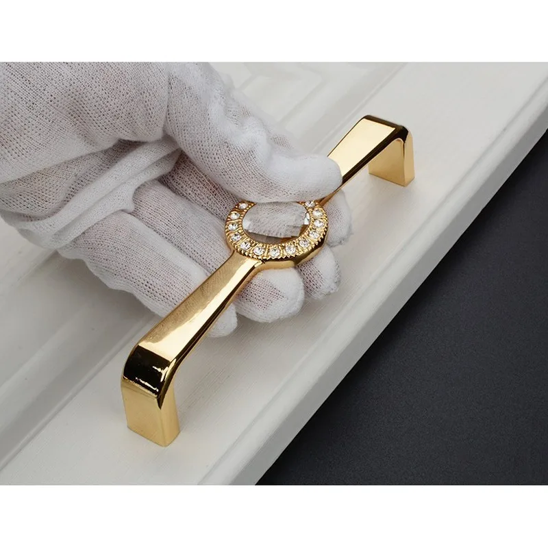 

Crystal Handle Zinc Alloy European drawer Single Hole Handle Glass Diamond Cabinet Door Knob Wardrobe Furniture Hardware pull