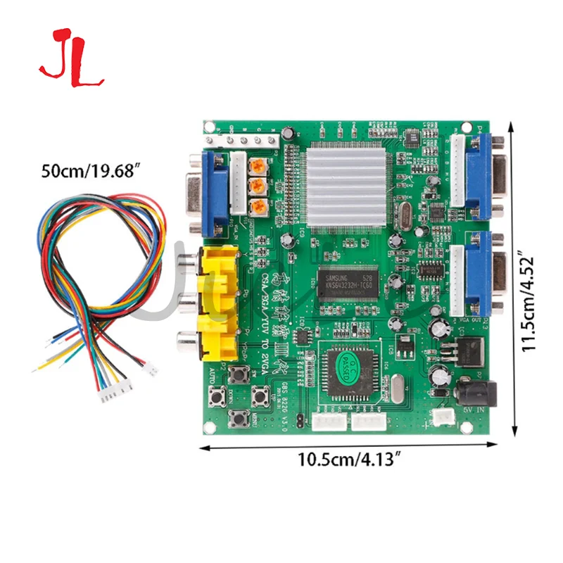 2 шт. переходник для видеоигр RGB/CGA/EGA/YUV на два VGA HD GBS-8220 двойной выход | Спорт и