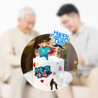 10 pcs cake decoration happy fathers day cake plugin father you work hard father love like a card