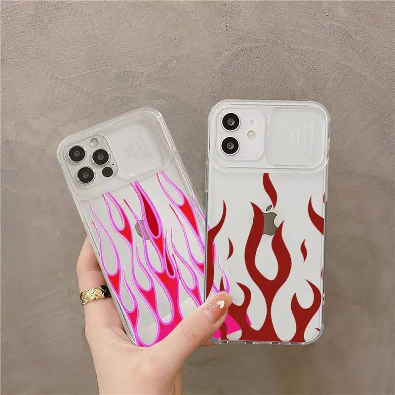 

Pulsating flame art design Phone Case Transparent Camera Protection for iPhone 12 11 8 7 se 2020 mini pro X XS XR MAX Plus