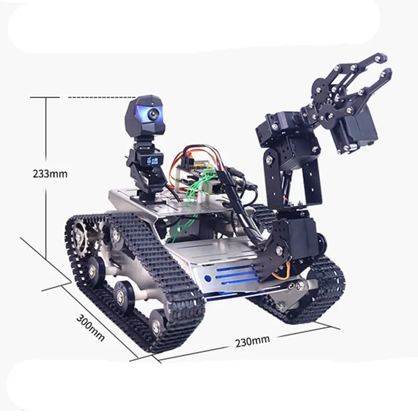 Yahboom Raspberry Pi 4B Wi Fi беспроводной пульт дистанционного видео умный гусеничный Танк - Фото №1