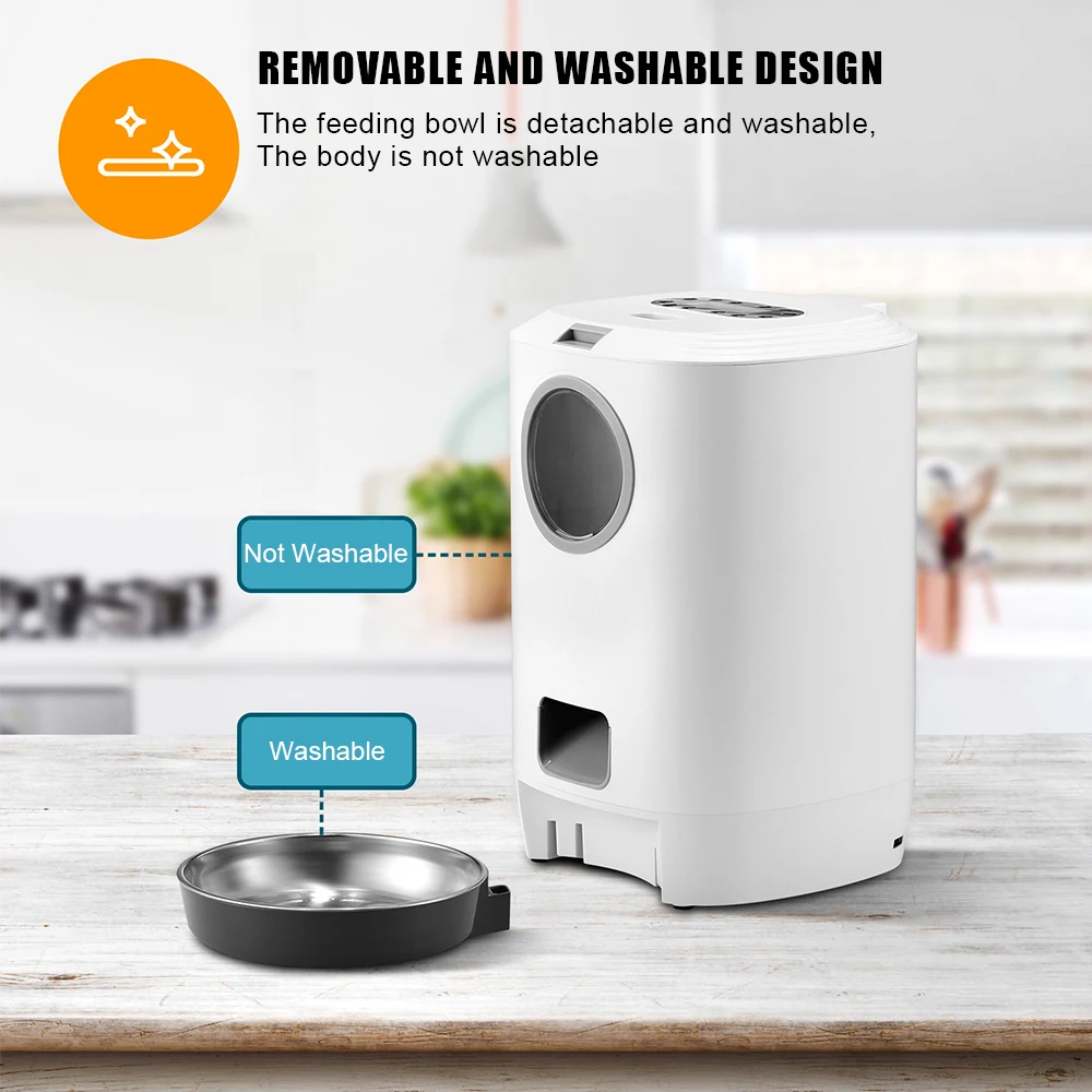 Автоматический диспенсер для корма кошек с ЖК-дисплеем таймер чаша домашних