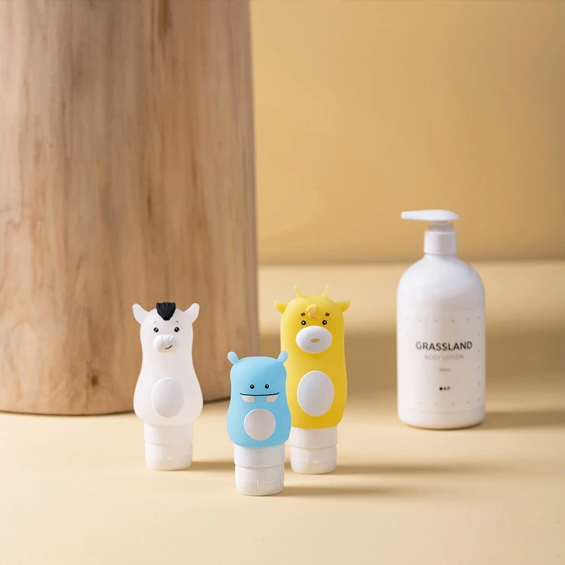 Дорожный портативный милый мультяшный дозатор для мыла бутылка шампуня и геля