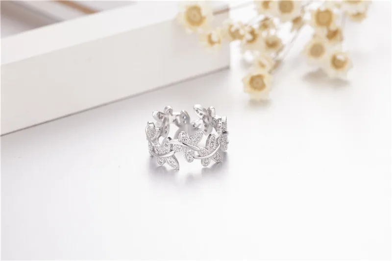 Женское кольцо из серебра 925 пробы с фианитом 5 10 размеров|Кольца| |