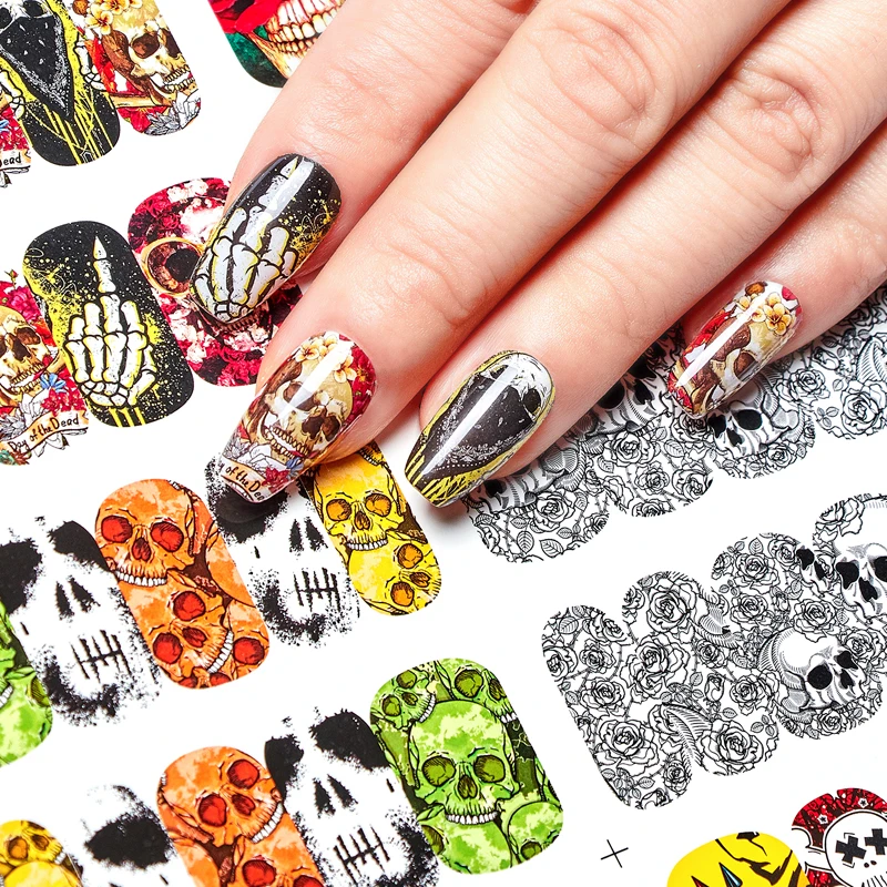 

12 Patterns Christmas Pattern for Nail Art Decorations Water Sticker Sets Santa Claus Manicure Slider Nail Decals Polish