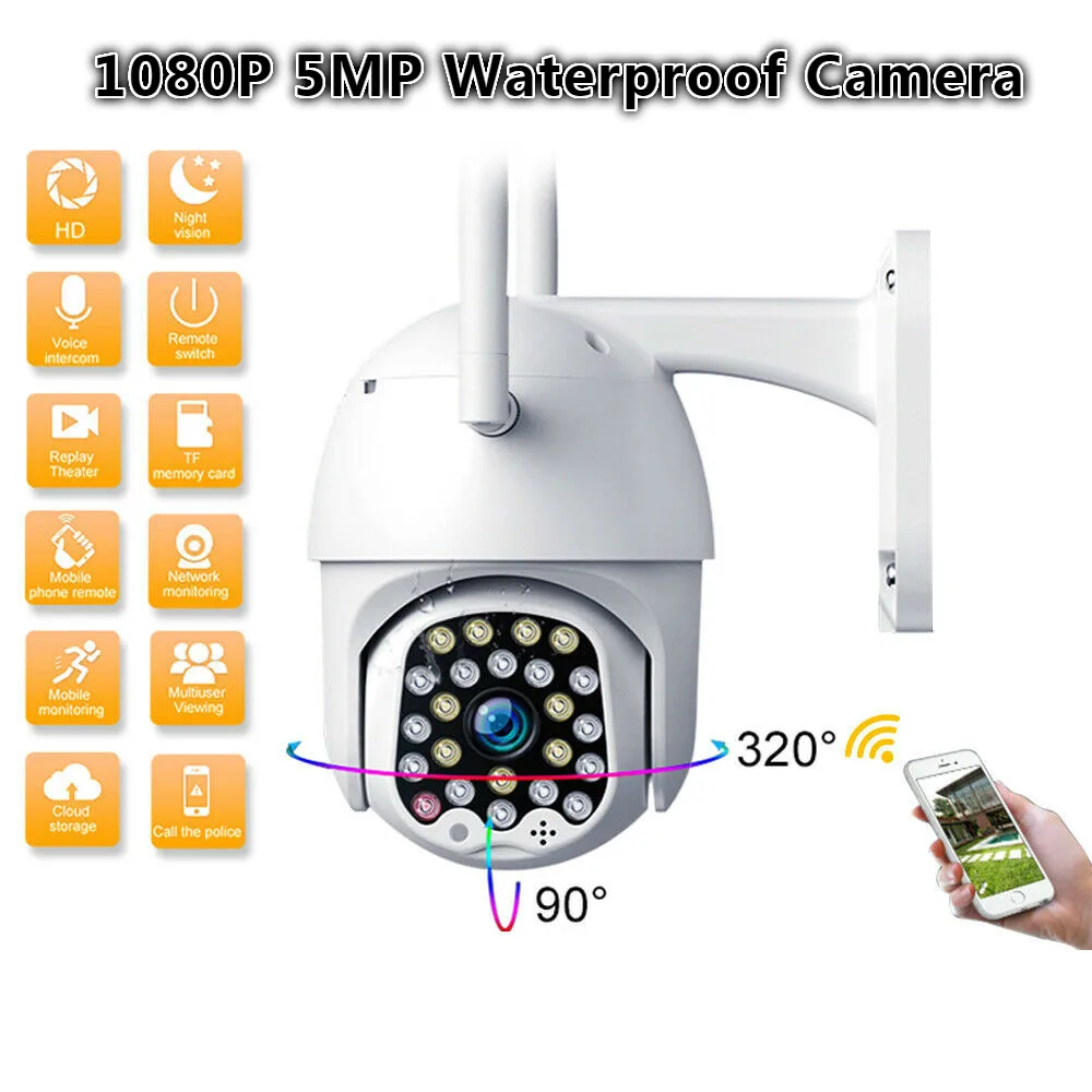 

New 1080P 2MP Wireless WIFI Camera Outdoor PTZ IP Camera Speed Dome CCTV Security Camera WIFI Exterior Surveillance Camera