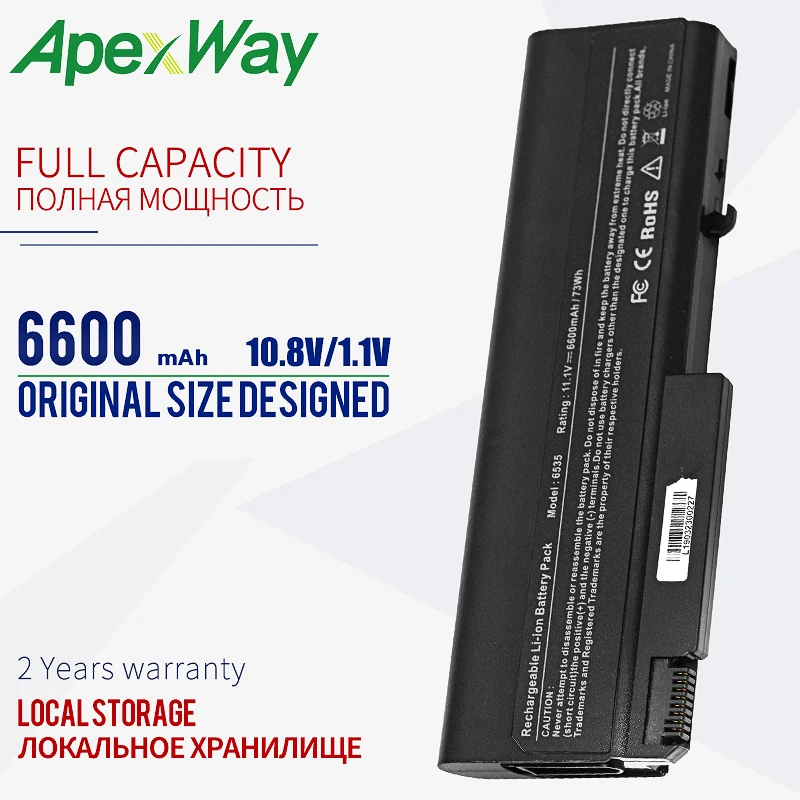 Аккумулятор 6600 мАч 11 1 В для ноутбука HP EliteBook 6930p 8440 Вт ProBook 6440b 6445b 6535b 6540b 6545b 6550b 6530b