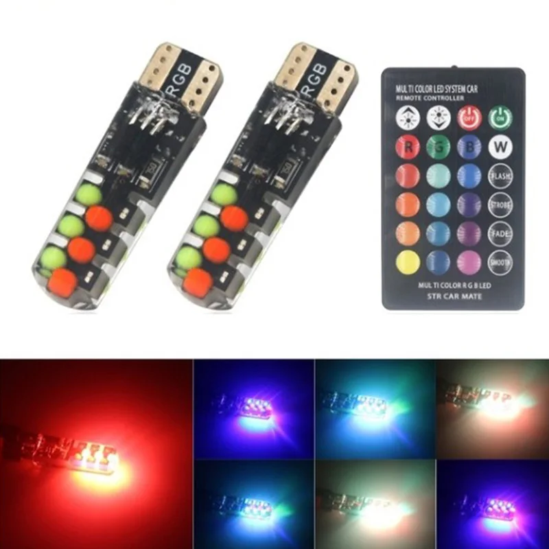 

T10 RGB COB widescreen multicolor blast-flash lamp