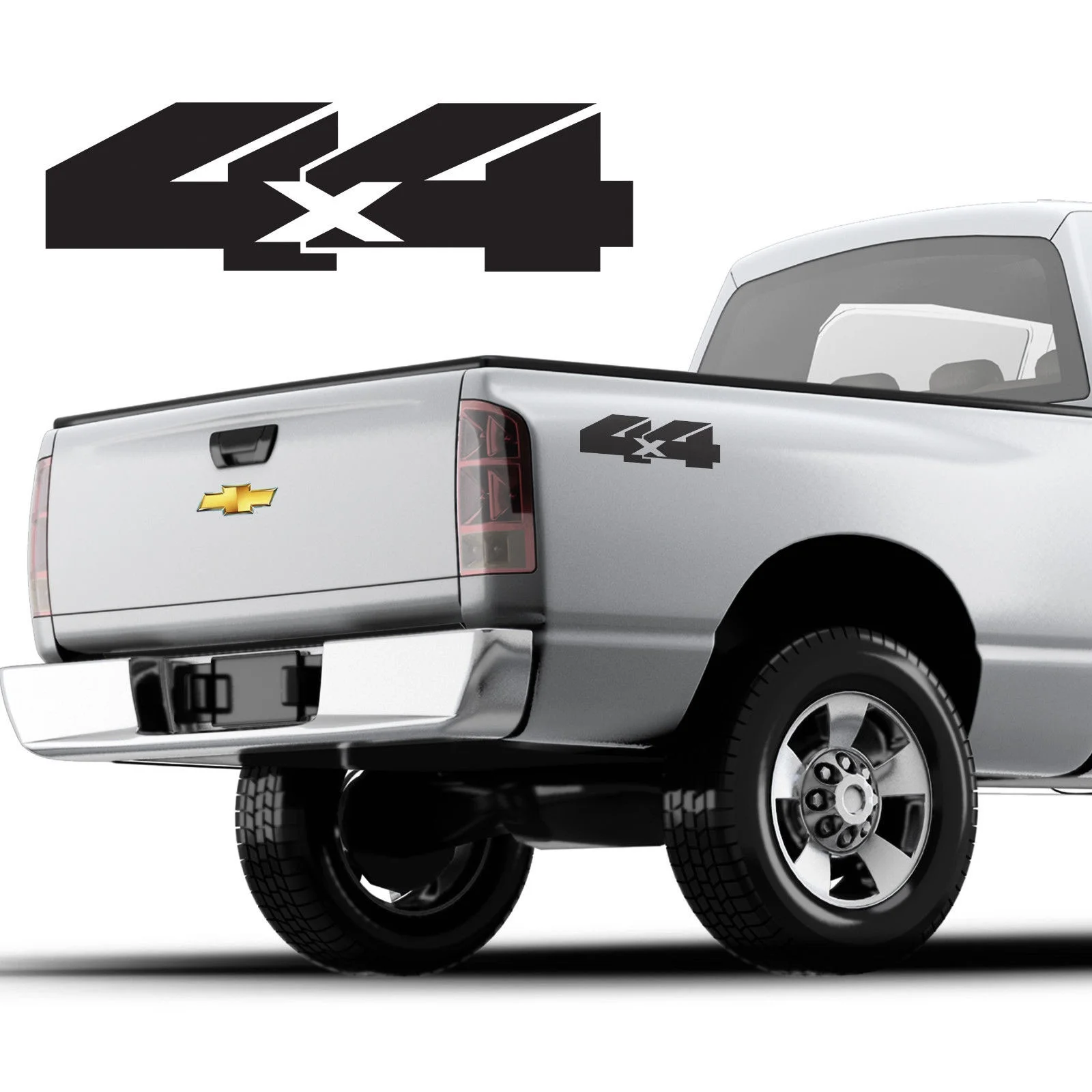 Для (2 шт.) 4x4 наклейки на кровать грузовика любой цвет подходит для любого пикапа