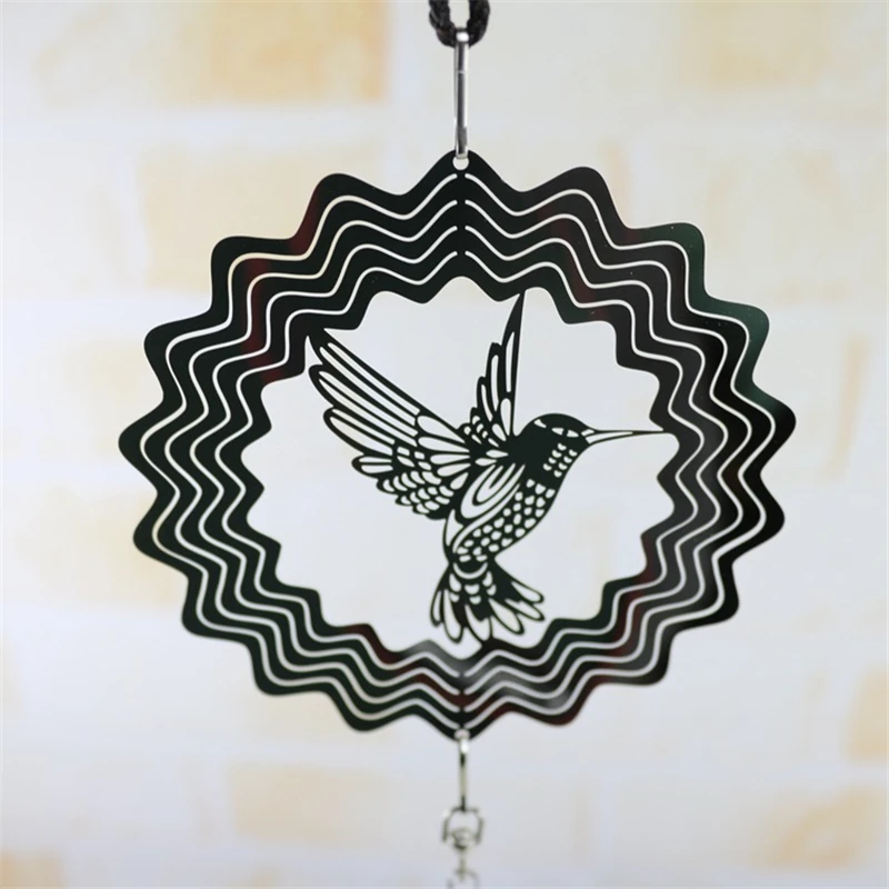 

Retro Rotating Wind Chime Metal Pendant Pendant Decoration Home Living Room Garden Balcony Decoration Pendant