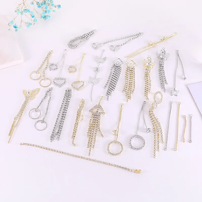 

New long earmuff TASSEL EAR line DIY earring accessories with simple Earrings