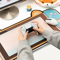 cute non slip gaming mouse pad 80x30 pink cartoon ears large computer thickened gaming table mat computer peripheral accessories