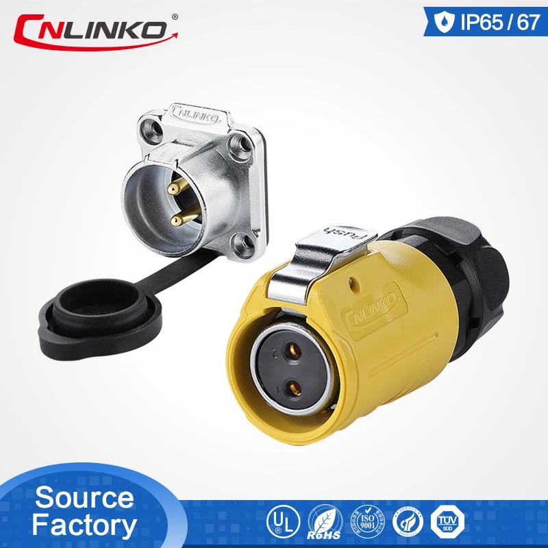 CNLinko M20 2 Pin электрическая горячая Распродажа AC круговой разъем водонепроницаемый