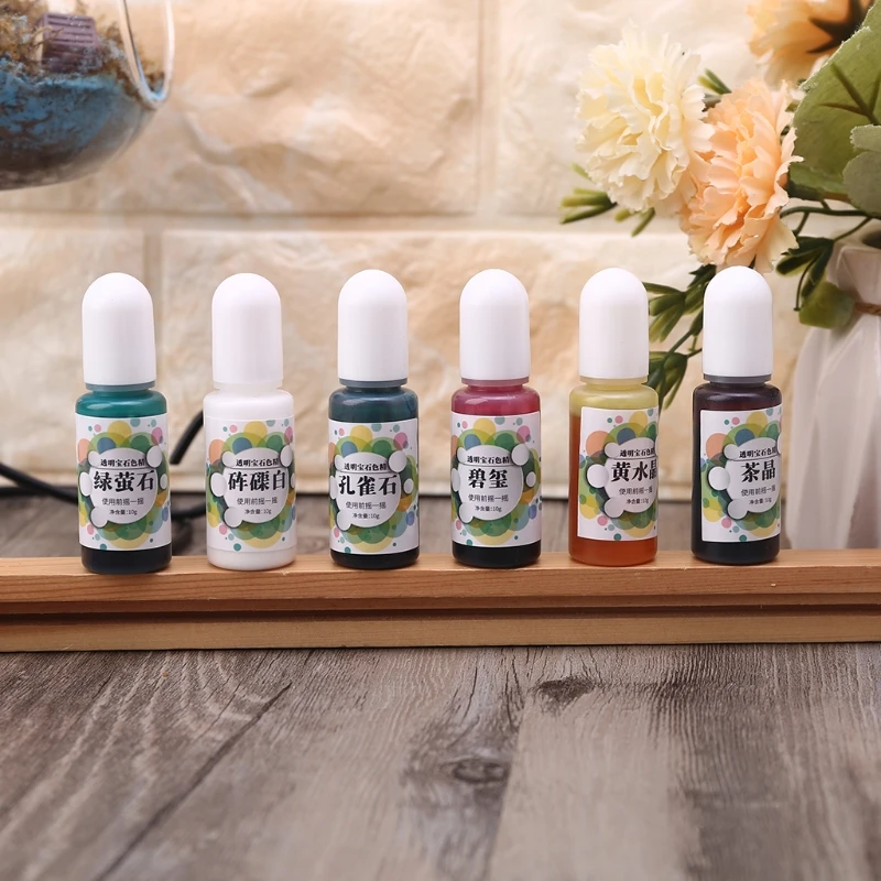 

6pcs 10g Epoxy Resin Diffusion Pigment DIY Handmade Scented Candle Coloring Colorants Dye Ink