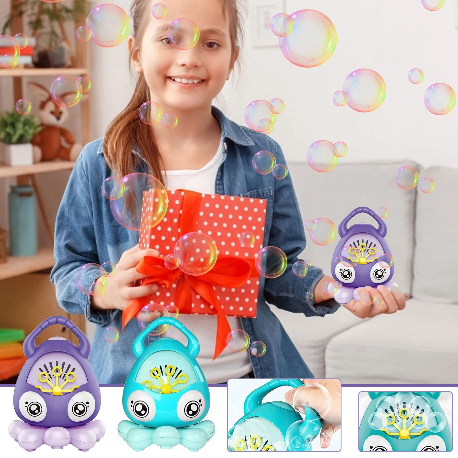 

Пузырьковая машина полностью автоматический дующий пузыри Портативный Bubble Maker вечерние для детей 50 мл летняя уличная игрушка для детей, опт...