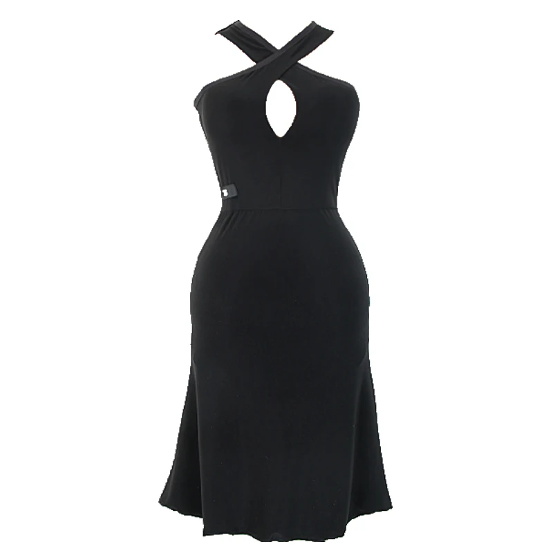 

Latin Dance Dress Women Black Sexy Backless Performance Dresses Tango Salsa Cha Cha Samba Rumba Dancing Practice Wear DNV12921