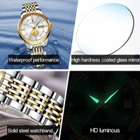 2021 lige luxury brand mechanical watchfor women bracelet automatic watch ladies wrist watches gift waterproof relogio feminino