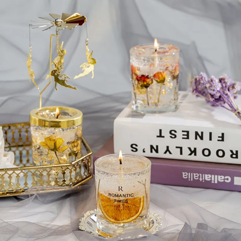 

Aromatherapy candle rotating Candlestick romantic candlelight dinner arrangement trumpet home decore candle holder